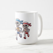 Mug “3D Cartoon Skeleton Race • Funny Running Skeleton (Devant droit)