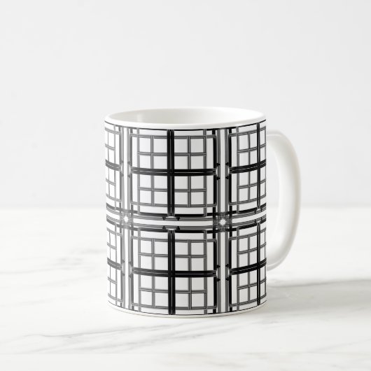 Mug 3D grey geometric abstract pattern background.3d b (Devant droit)