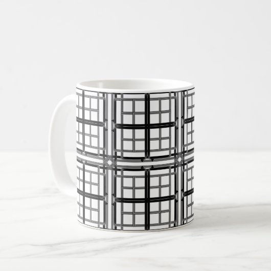 Mug 3D grey geometric abstract pattern background.3d b (Devant gauche)
