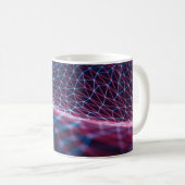 Mug 3D illustration, embossed mesh representing intern (Devant droit)