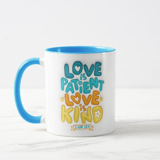 Mug 3D Inflated L'amour est patient, l'amour est bon P (Gauche)