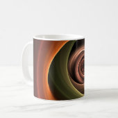 Mug 3D Spirale Abstraite couleurs chaudes Art fractal  (Devant gauche)