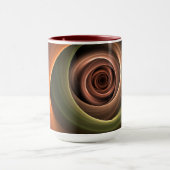 Mug 3D Spirale Abstraite couleurs chaudes Art fractal (Centre)