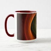 Mug 3D Spirale Abstraite couleurs chaudes Art fractal (Gauche)
