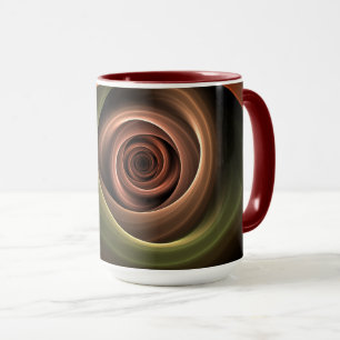 Mug 3D Spirale Abstraite couleurs chaudes Art fractal 