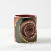 Mug 3D Spirale Abstraite couleurs chaudes Art fractal  (Centre)