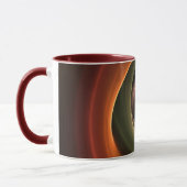 Mug 3D Spirale Abstraite couleurs chaudes Art fractal  (Gauche)