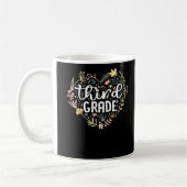 Mug 3e année Coeur floral Retour à l'école filles (Gauche)