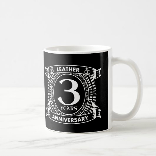 Mug 3e anniversaire mariage crête en détresse (Droite)
