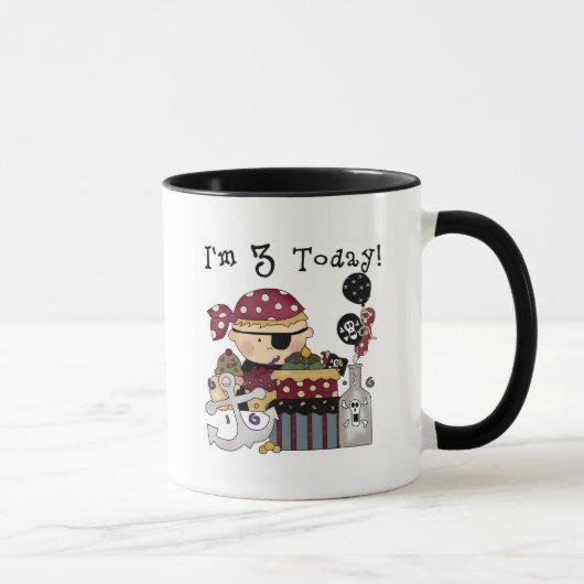 Mug 3e anniversaire Pirate Tshirts et cadeaux (Droite)