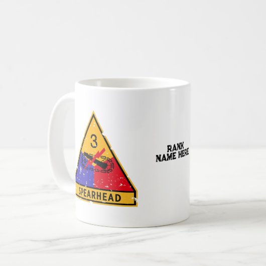 Mug 3e division blindée - " Grunge " de l'armée améric (Devant gauche)