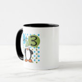 Mug 3ème Pingouin T-shirts et cadeaux d'anniversaire (Devant gauche)