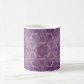 Mug 3Une Unique couleur violet étoile blanche Mandala (Centre)