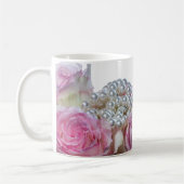 Mug 4008-Roses roses roses et blanches avec perles de  (Gauche)