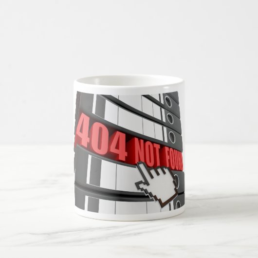 Mug 404 Message d'erreur de site Web introuvable (Centre)