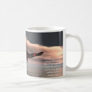Mug 40:28 d'Isaïe de vers de bible - 31 avec Eagle