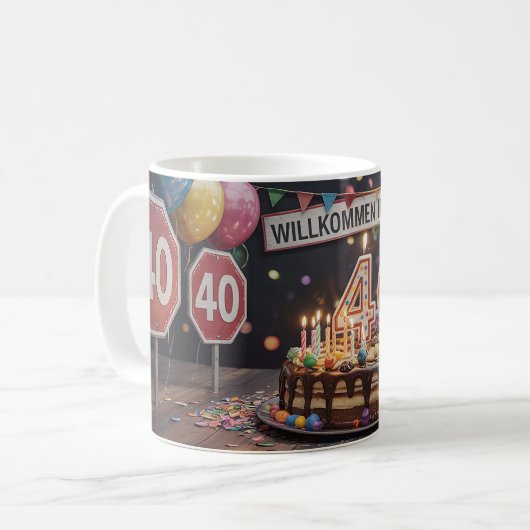 Mug 40 ans (Devant gauche)