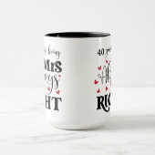 Mug 40 Ans À Être Mme Toujours Droit Femme Anniversair (Centre)