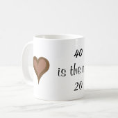 Mug 40 ans c'est le nouveau 20 (Devant gauche)