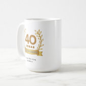 Mug 40 ans de convivialité - Customisé (Devant gauche)