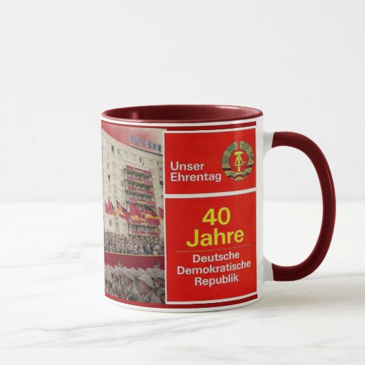 Mug 40 ans de RDA Allemagne de l'Est (Droite)