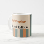 Mug 40 ans d'être un nom génial orange vert (Devant gauche)