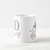 Mug 40 ans et Élégante Élégante Rose Script Fête d'Ann (Centre)