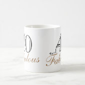 Mug 40 ans et Fabuleux Anniversaire écriture élégante  (Centre)