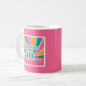 Mug 40 ans Joyeux 40 ans rose (Devant gauche)