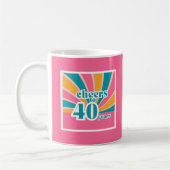 Mug 40 ans Joyeux 40 ans rose (Gauche)