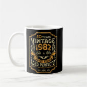 Mug 40 ans Vintage 1982 40e anniversaire (Gauche)