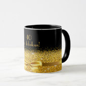 Mug 40 élégance or noir fabuleux (Devant droit)