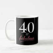 Mug 40 et cadeau d'anniversaire fabuleux (Gauche)