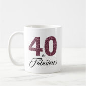 Mug 40 et fabuleuse Parties scintillant pourpre 40e an (Gauche)