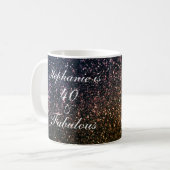 Mug 40 Et Fabuleux Anniversaire Gold Black Parties sci (Devant gauche)