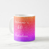 Mug 40 Et Fabuleux Anniversaire rose violet Parties sc (Devant gauche)