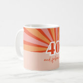 Mug "40 et fabuleux", cadeau d'anniversaire rétro (Devant gauche)