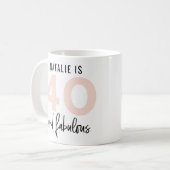 Mug 40 et fabuleux cadeau de typographie audacieux (Devant gauche)