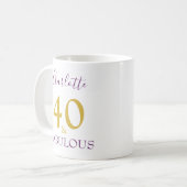 Mug 40 et fabuleux Elégant 40e anniversaire Personnali (Devant gauche)