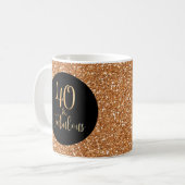 Mug 40 & Fabuleux Anniversaire Gold Parties scintillan (Devant gauche)