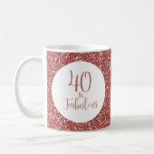 Mug 40 & Fabuleux Anniversaire Rose Parties scintillan (Gauche)