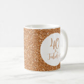 Mug 40 & Fabuleux Birthday Gold Parties scintillant (Devant droit)