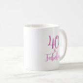 Mug 40 & Fabulous Parties scintillant rose (Devant droit)