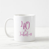 Mug 40 & Fabulous Parties scintillant rose (Gauche)