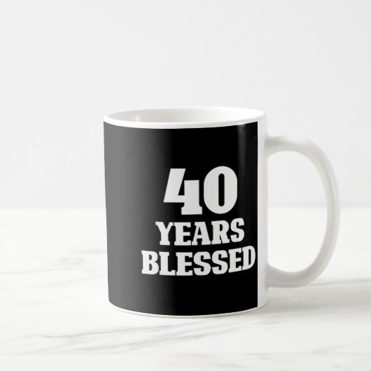 Mug 40 Years Blessed 40th Birthday Christian Religious (Droite)
