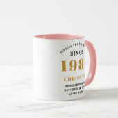 Mug 40e anniversaire 1981 Personnalisée de la Dame d'o (Devant droit)
