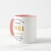 Mug 40e anniversaire 1981 Personnalisée de la Dame d'o (Devant gauche)