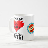 Mug 40e anniversaire 40 ans Coeur personnalisé (Devant gauche)