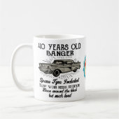 Mug 40e anniversaire 40 personnalisation Funny Vintage (Gauche)