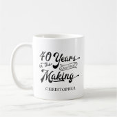 Mug 40e anniversaire 60 ans dans la fabrication person (Gauche)